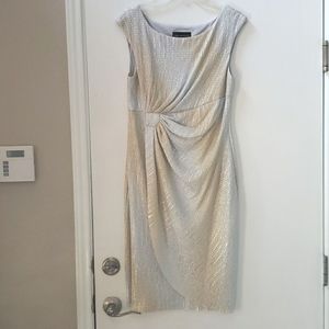 Connected Apparel, size 10, gold & silver dress
